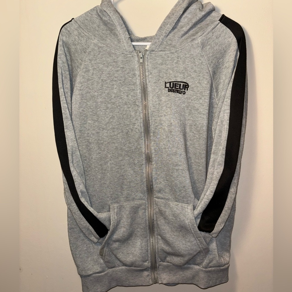 A Grey Zip-Up Hoodie/Jacket